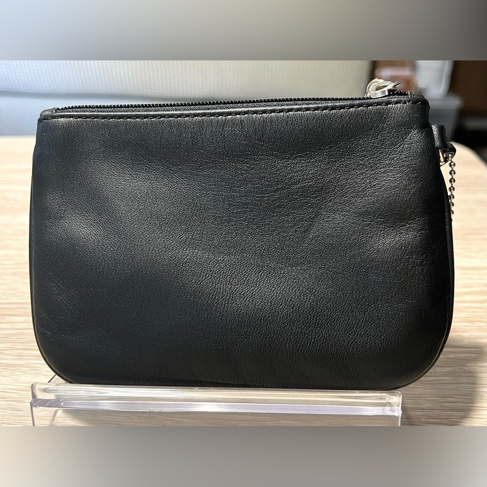 Coach Black Leather Wristlet